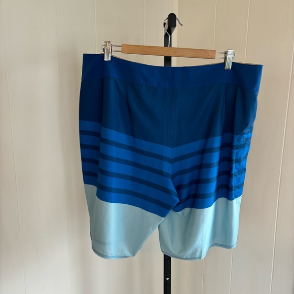 PATAGONIA Stretch Planing Boardshorts Blue Striped Swimming Trunks Men’s 38x9 - Picture 3 of 8